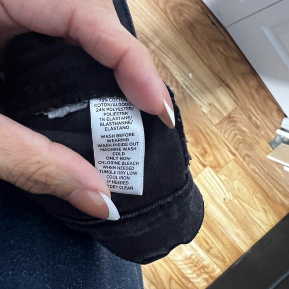 LOFT Charcoal Skinny Jeans with Button Detail - Picture 5 of 6